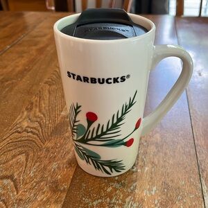 STARBUCKS 2020 Ceramic 14 Oz Mug with Lid